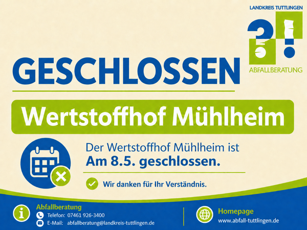 Bild vergr&ouml;&szlig;ern: Geschlossen am 08.05