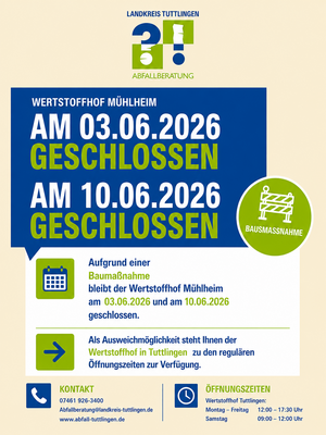 Bild vergr&ouml;&szlig;ern: 3.06 und 10.06 Schlie&szlig;ung M&uuml;hlheim